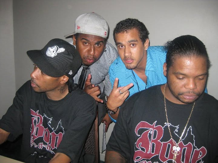 Jordan Oliver with Krayzie Bone and Wish Bone.